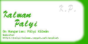 kalman palyi business card