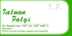 kalman palyi business card